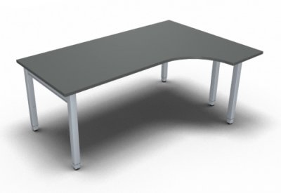 EDV-Schreibtisch ONE 180 cm rechts Onyxgrau